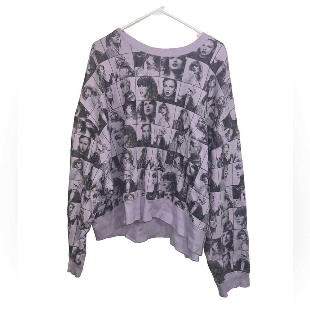 Taylor Swift The Eras Tour Cropped Lavender Pullover Size 2X